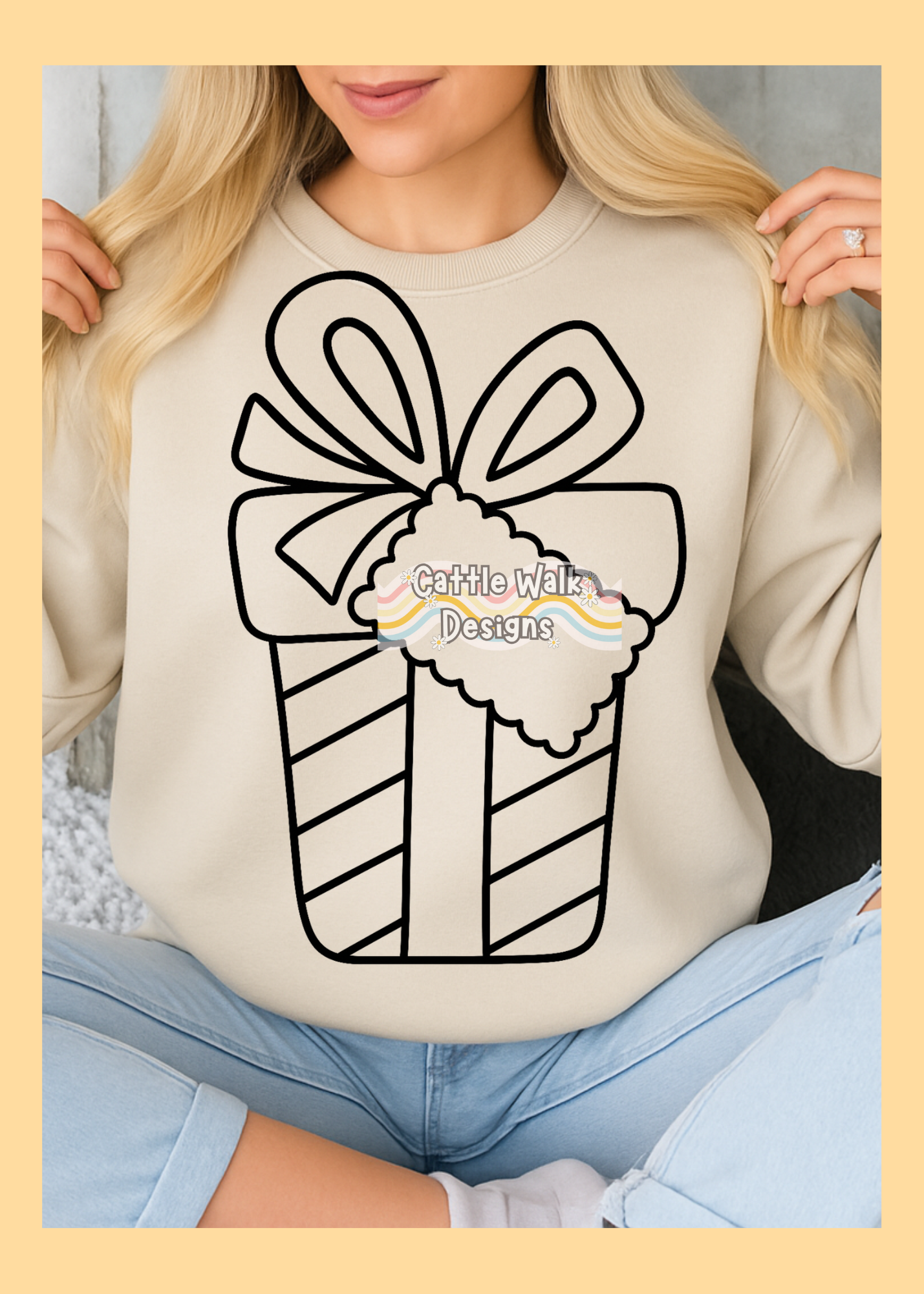 Christmas Present SVG | Holiday Gift Box with Bow
