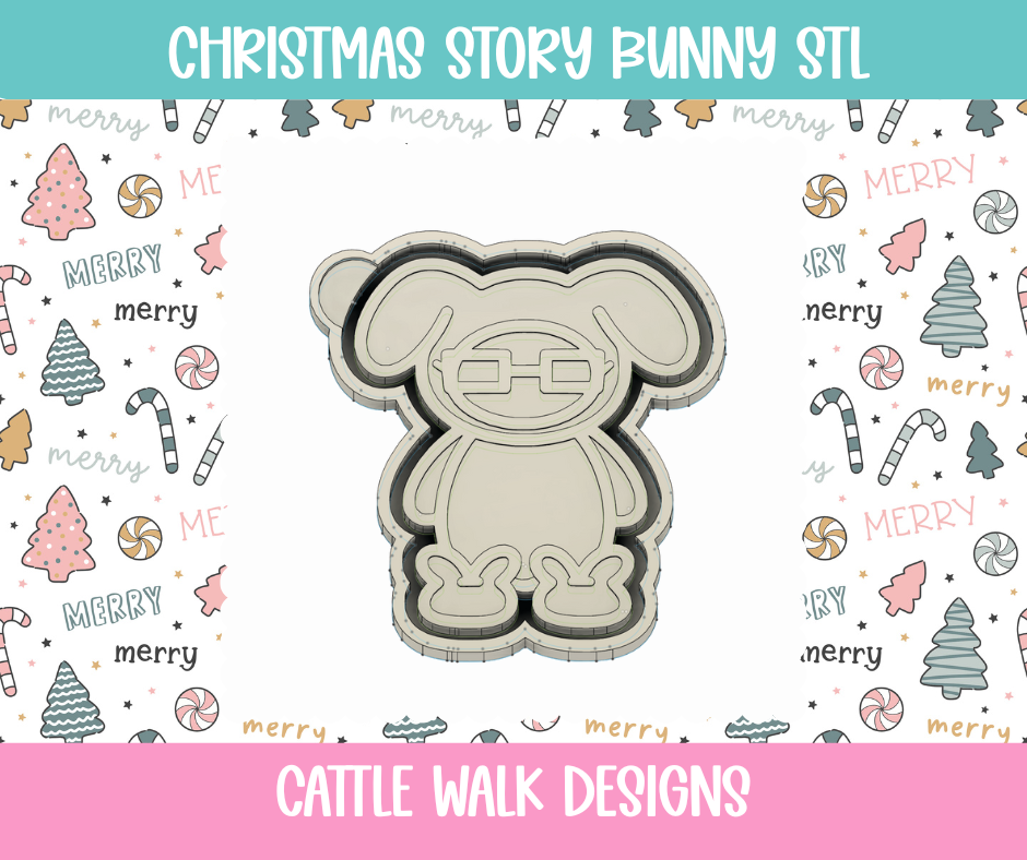 Christmas Bunny STL Mold