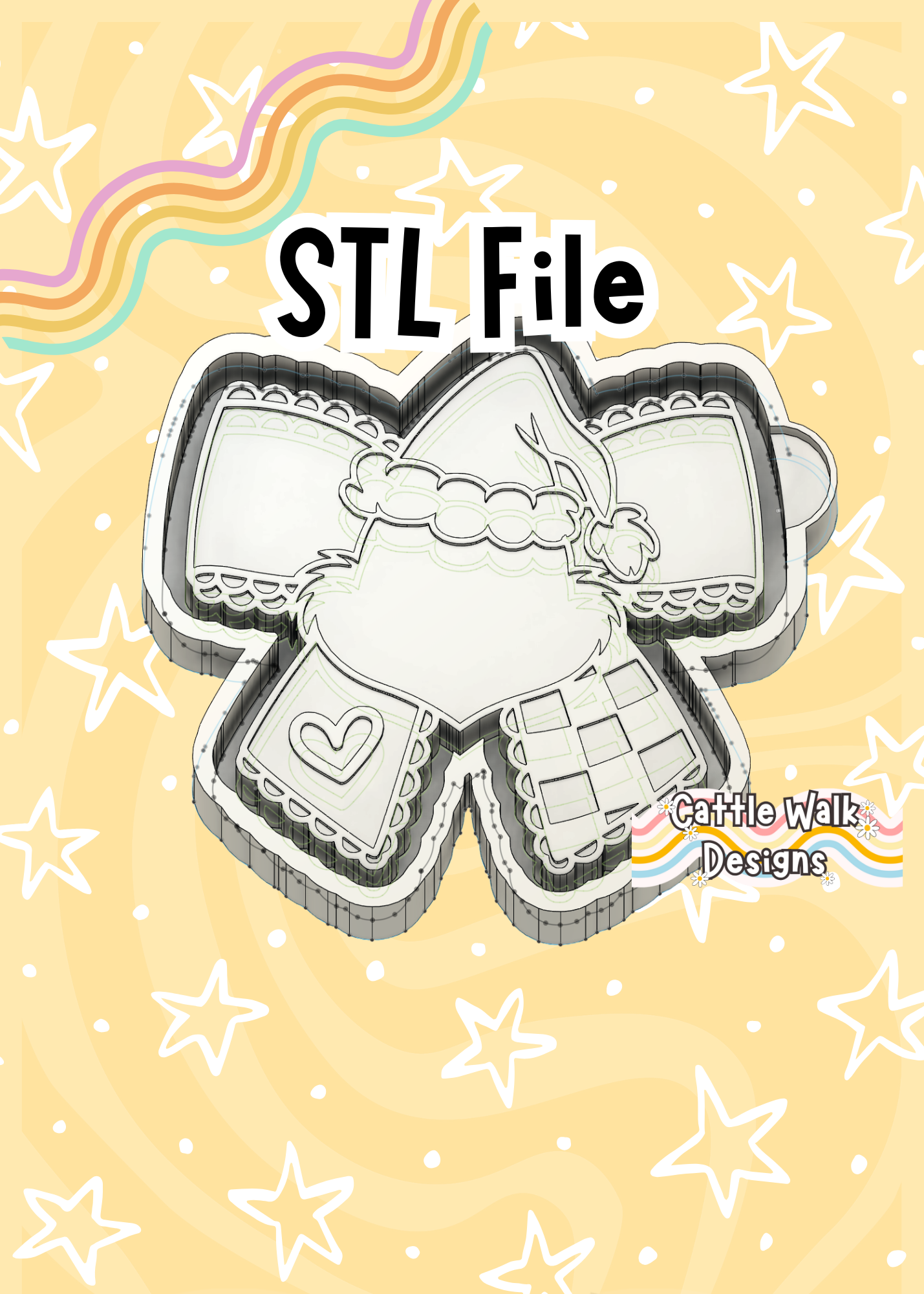 Gnome Cardstock Mold STL File – Freshie Supply for Paper Cutters & Layered Designs