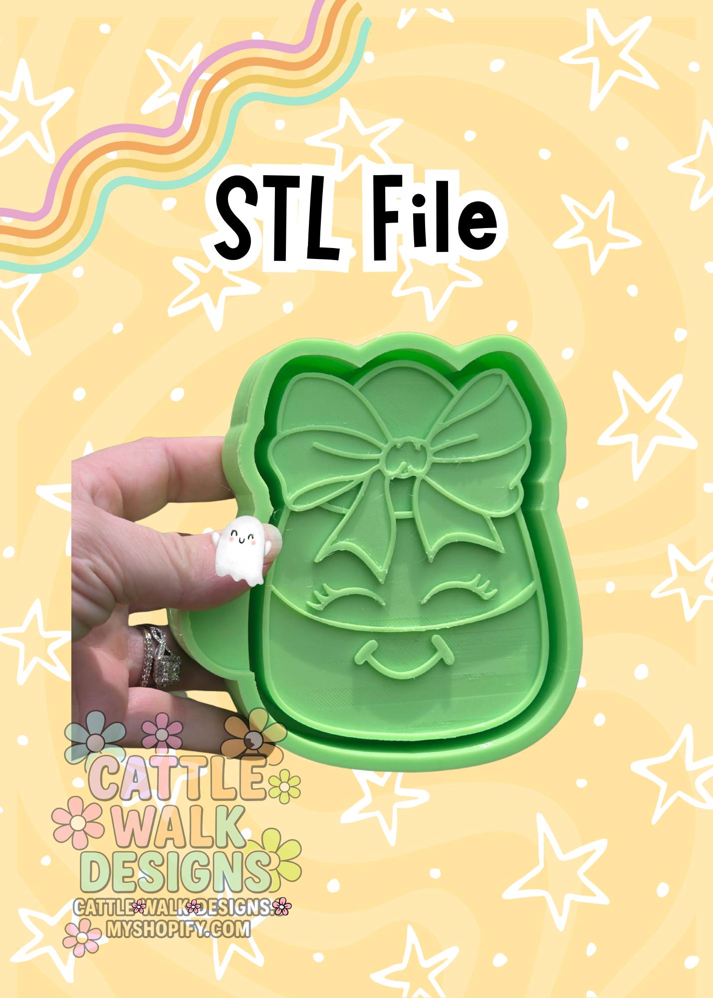 Cute Candy Corn with Coquette Bow Freshie STL Digital Download