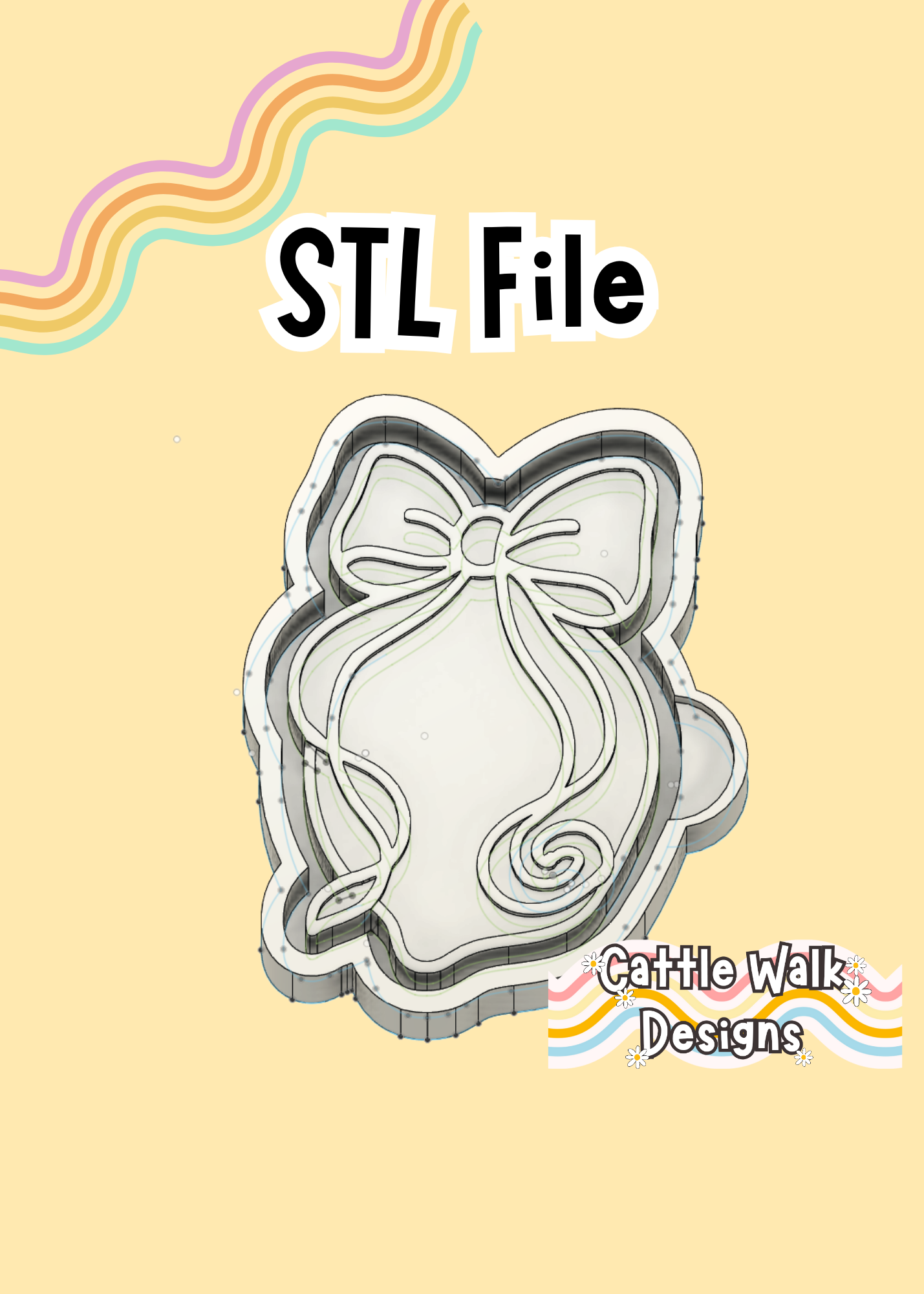 Lemon with Coquette Bow STL File