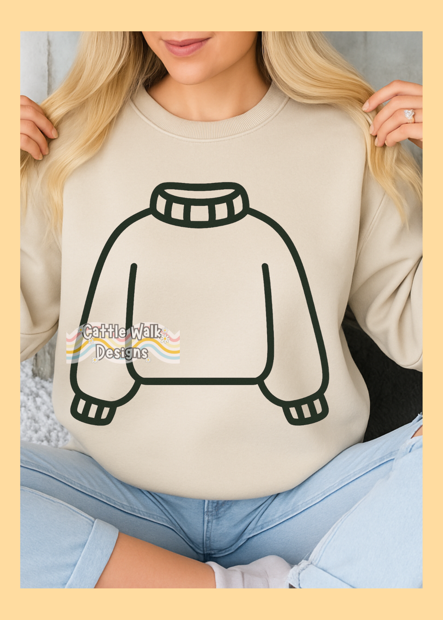 Blank Sweater SVG – Freshie Cardstock Template & Customizable Design