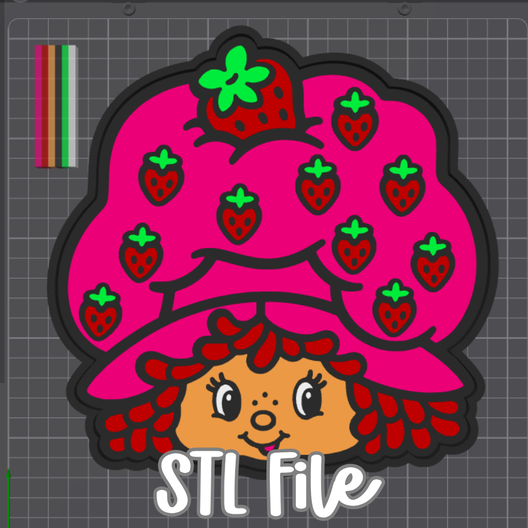 š Strawberry Girl Multicolor Trinket & Bead Tray STL File
