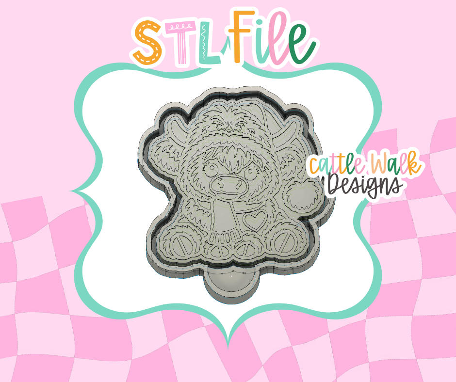 Baby Highland Cow Monster Costume STL File | Halloween Freshie Mold