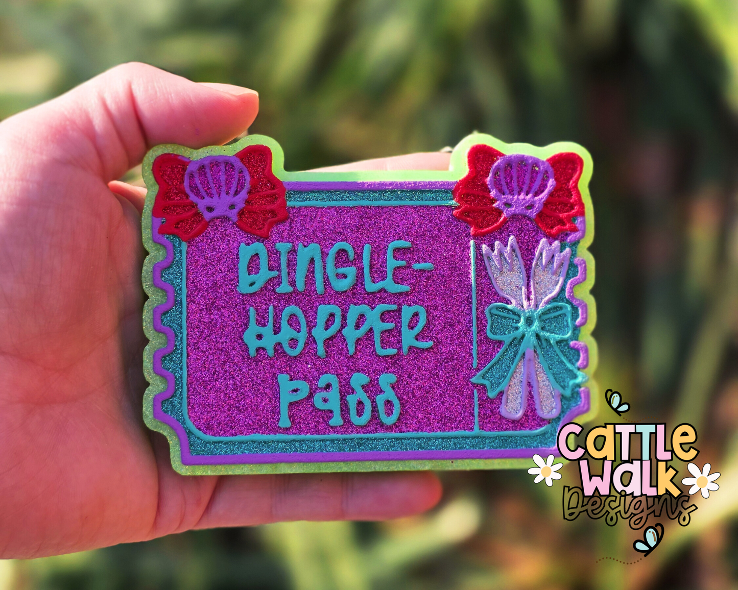 Dinglehopper Pass Freshie – Aloha Kiwi Passionfruit – Mermaid Inspired Car Freshie – Ready to Ship