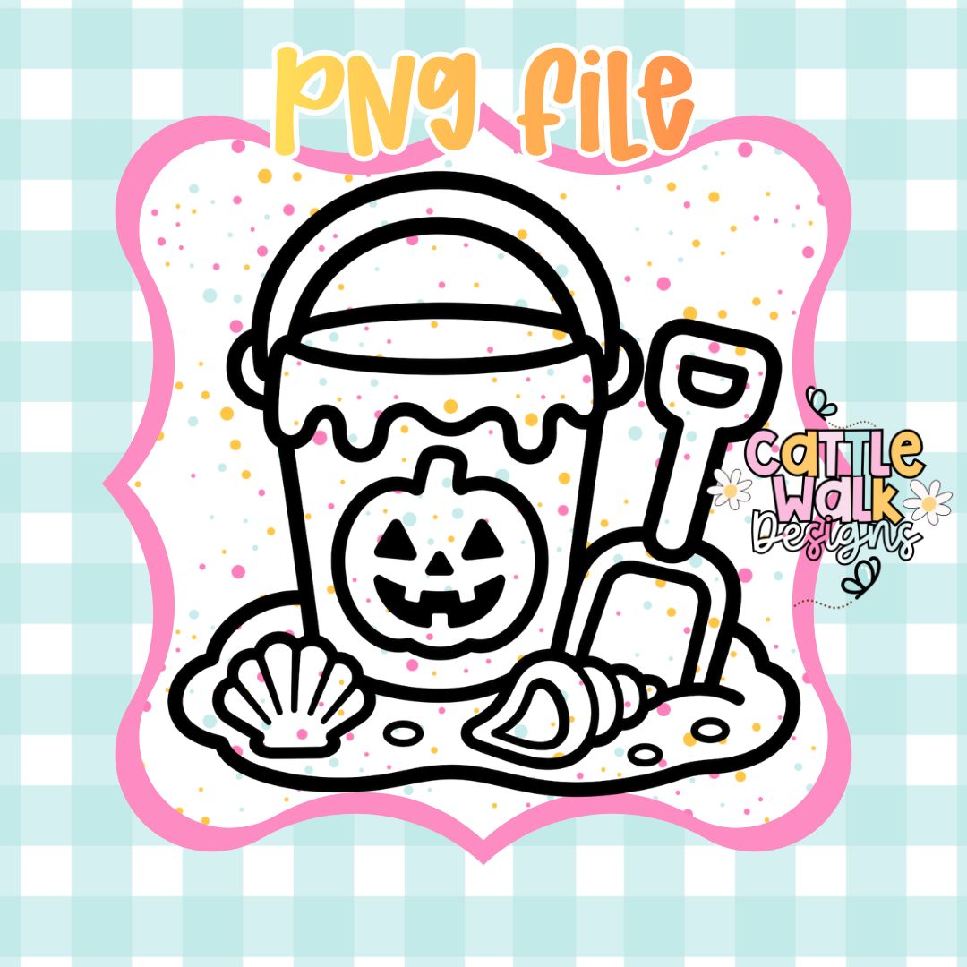 Cute Summerween Bucket PNG | CWD Style