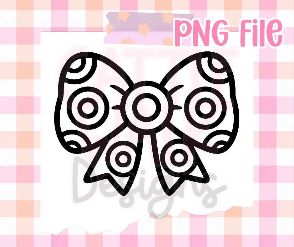 Bullseye Bow PNG | Girly Bullseye PNG