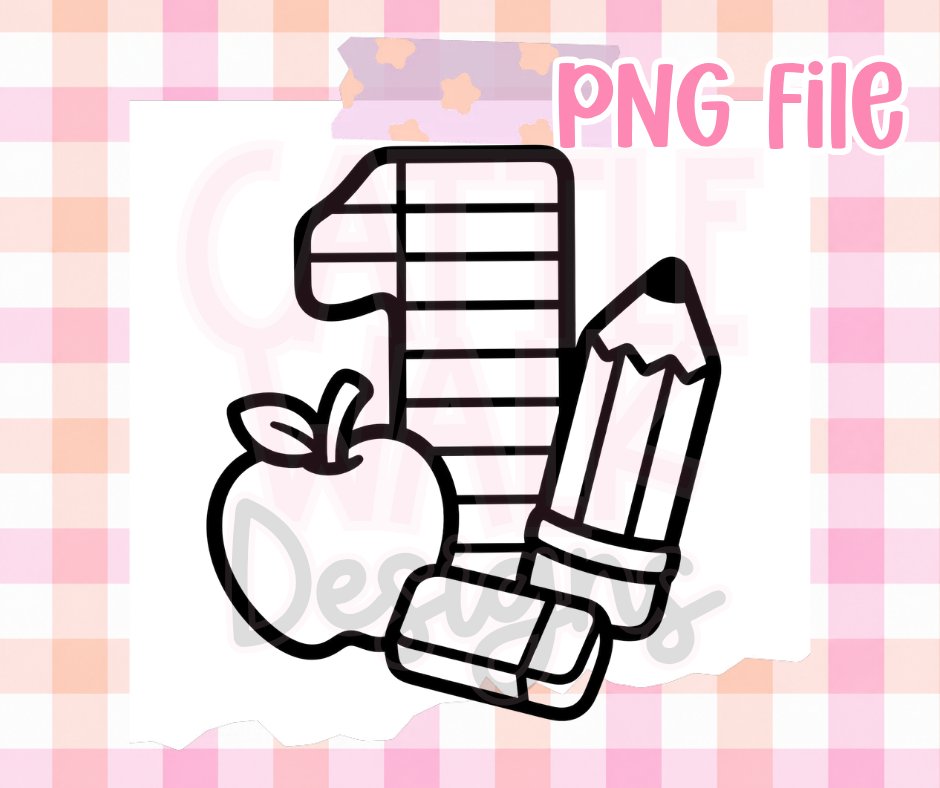 Teacher PNG | Pencil Apple Notebook Paper PNG | Back to School Digital Download