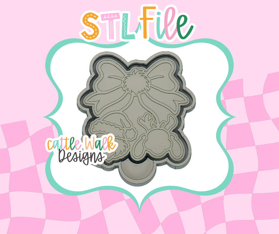 Christmas Bow & Festive Charms STL File | Freshie Mold Design
