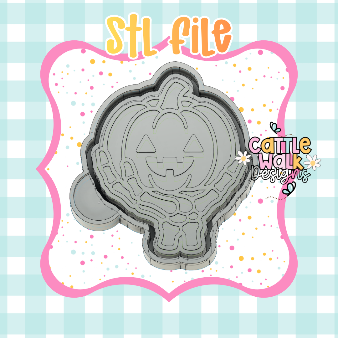 š Pumpkin Skeleton STL Mold File | Halloween Freshie Mold Housing STL | Digital Download