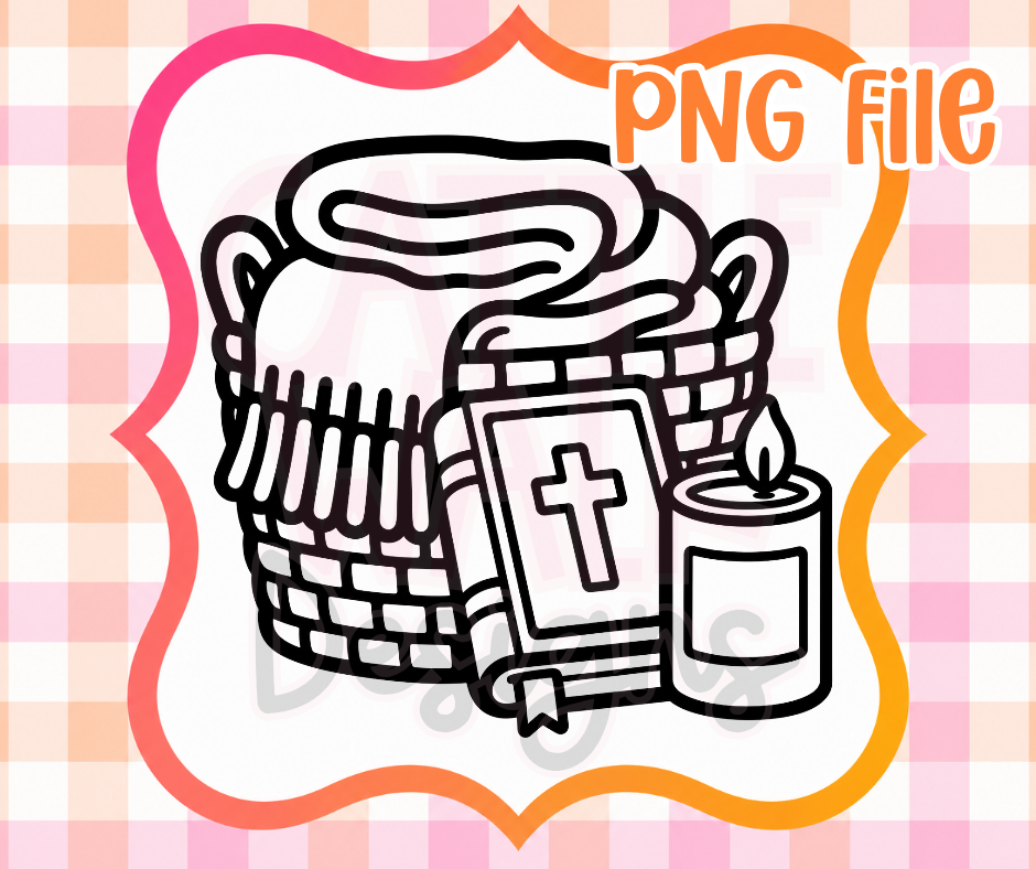 Cozy Faith Basket PNG | Christian Cozy Digital Download for Freshies & Crafts