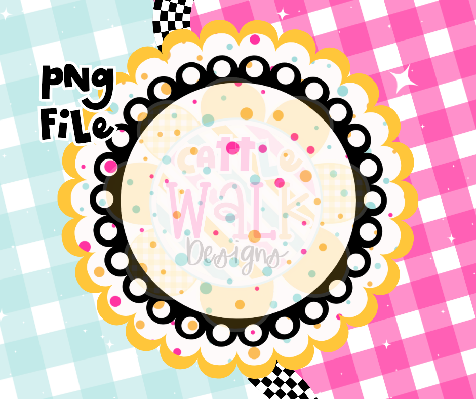 Beaded Circle Frame PNG | Simple Round Border | Minimal Decorative Frame | Digital Download
