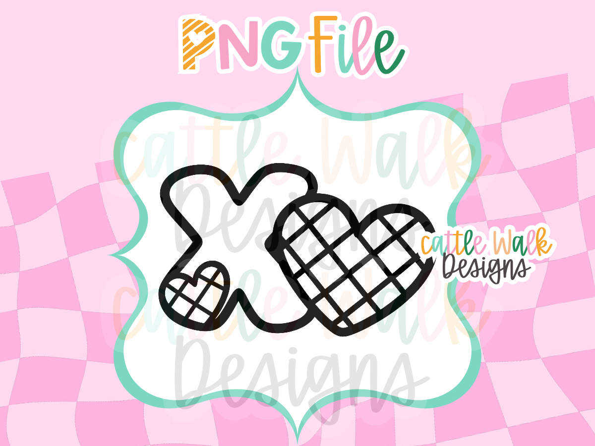 Plaid Hearts PNG | Stacked Heart Freshie Design | Valentine PNG