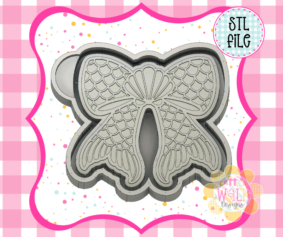 Mermaid Bow Freshie Mold STL | Seashell Mermaid Bow STL File | Ocean Freshie Mold | 3D Printed Mold | Cattle Walk Designs