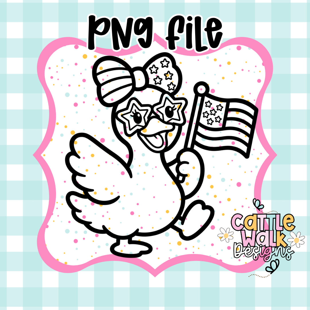 Patriotic Goose PNG | 4th of July Silly Goose PNG | Star Sunglasses Goose | Freshie & Sublimation Design