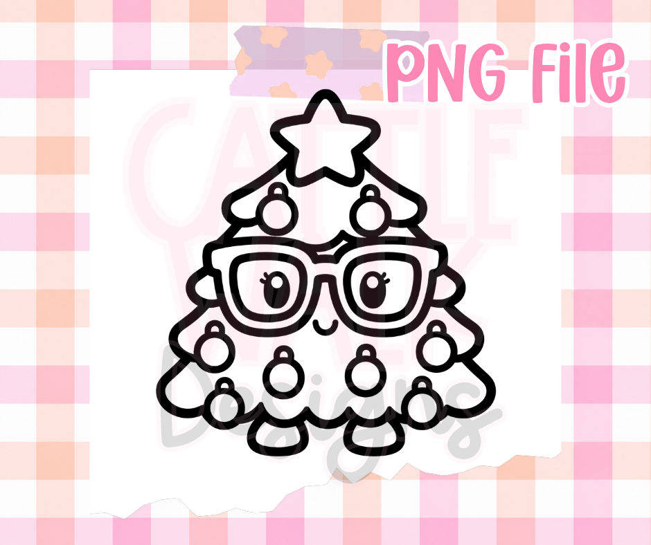 Nerdy Christmas Tree PNG | Cute Christmas PNG