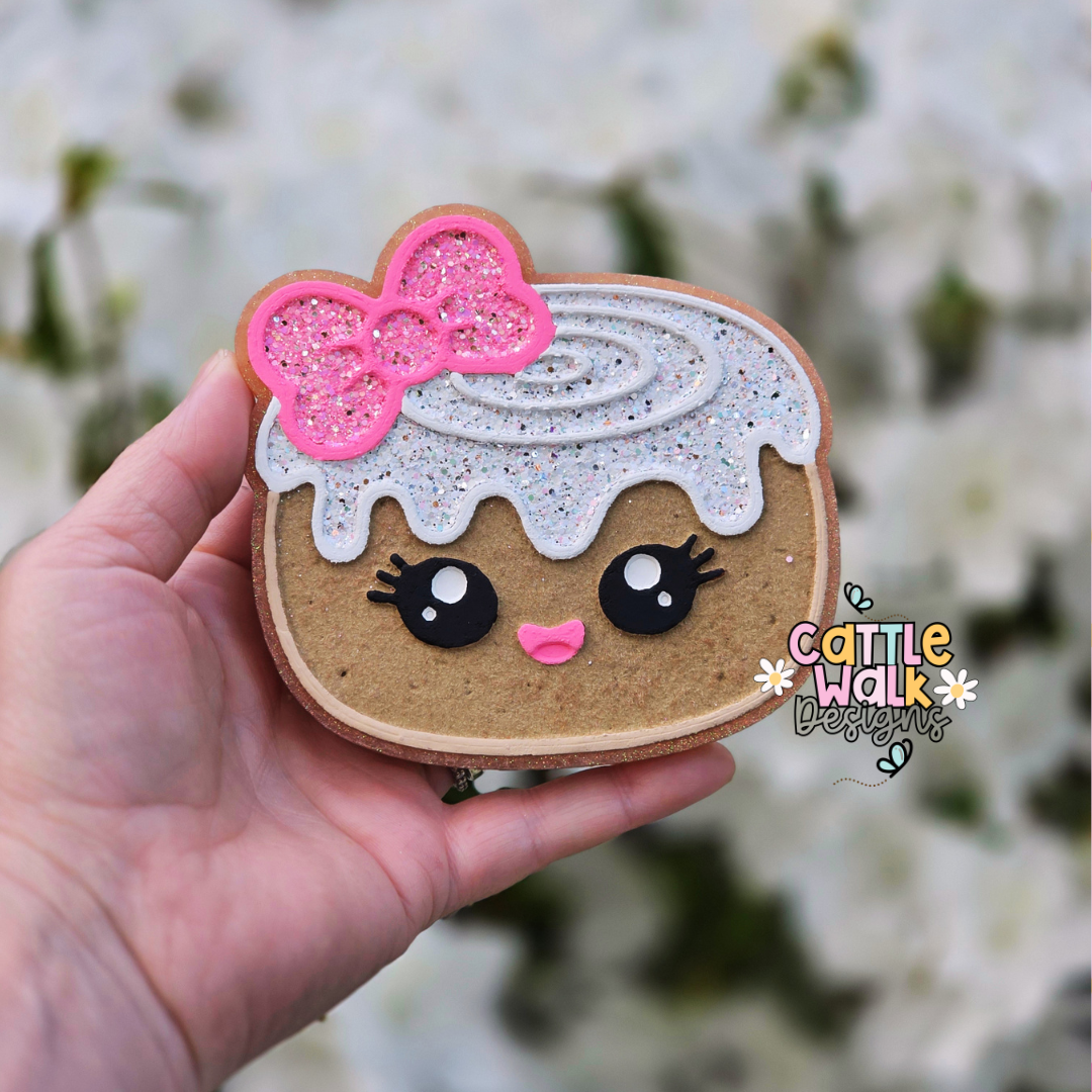 RTS Cinnamon Roll Freshie | Pumpkin Apple Butter Scent | Kawaii Bakery Car Freshie | Cute Fall Decor