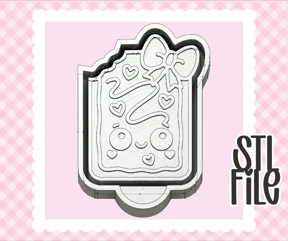 Cute Dessert Treat with Bow STL File | Chunky Bold Mold-Ready 3D Print | Freshie & Craft Mold Design