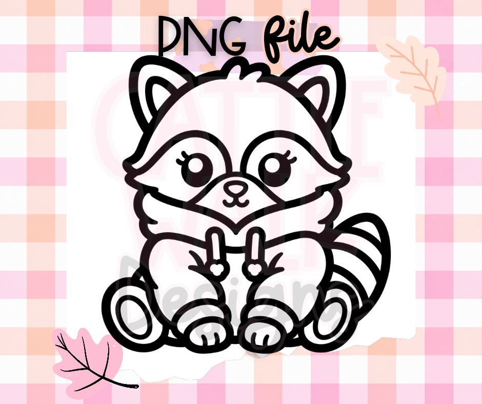 Cute Raccoon Hoodie PNG | Cozy Raccoon Digital Download