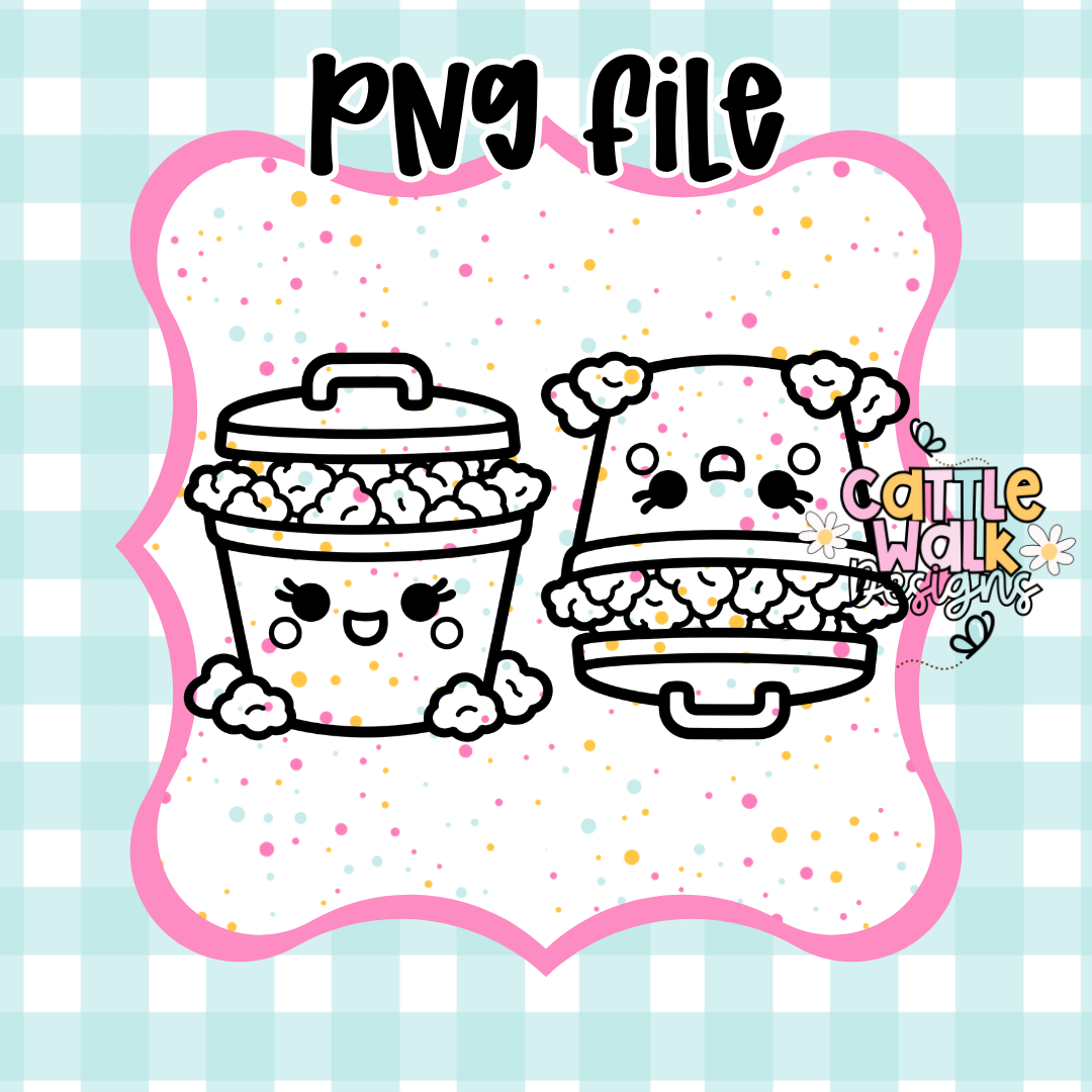 Cute Trash Can Vent Clip PNG | Funny Kawaii Digital Download