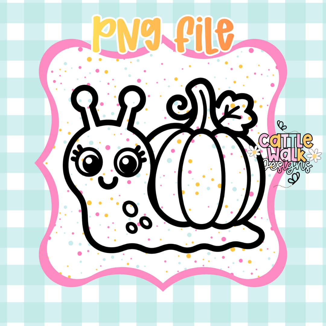 Pumpkin Snail PNG | Cute Fall Snail PNG | Kawaii Pumpkin PNG | Autumn Snail PNG | Digital Download
