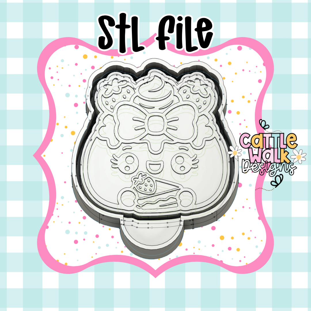 Strawberry Shortcake Dumplin STL Freshie Mold File