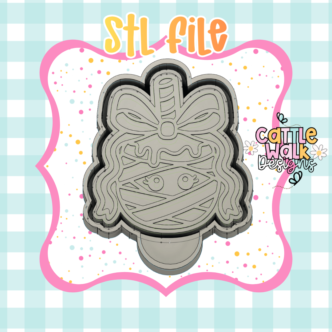 π Mummy Bow STL Mold File | Cute Halloween Freshie Mold Housing STL | Digital Download