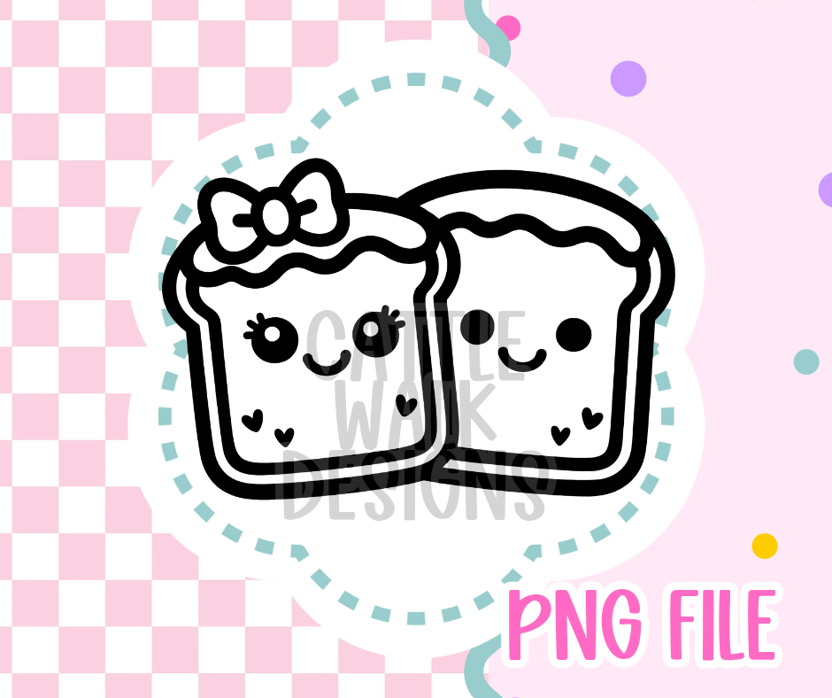 Peanut Butter & Jelly PNG Bundle (No Arms & Legs) | Cute PB&J Designs