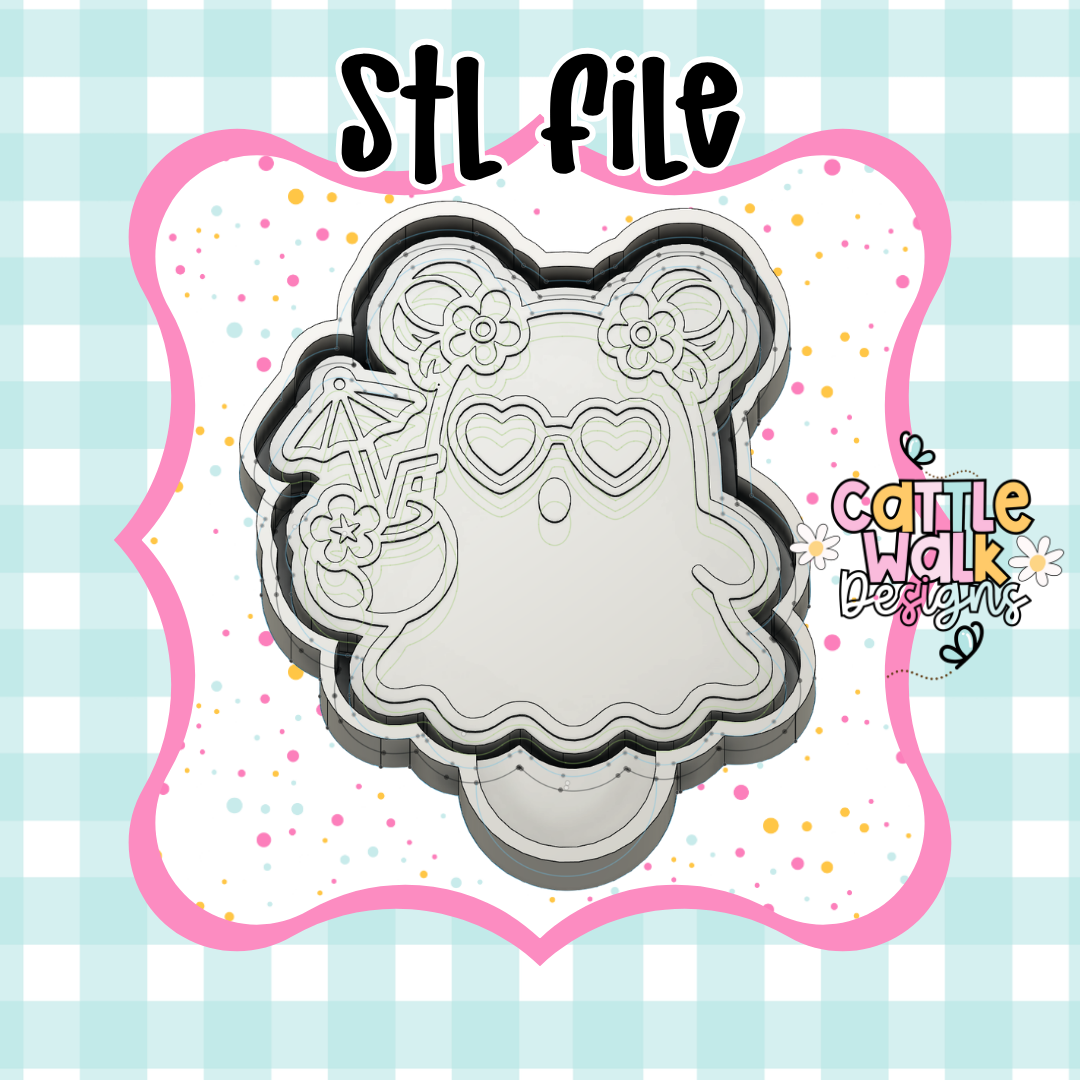 Tropical Ghost STL Freshie Mold File