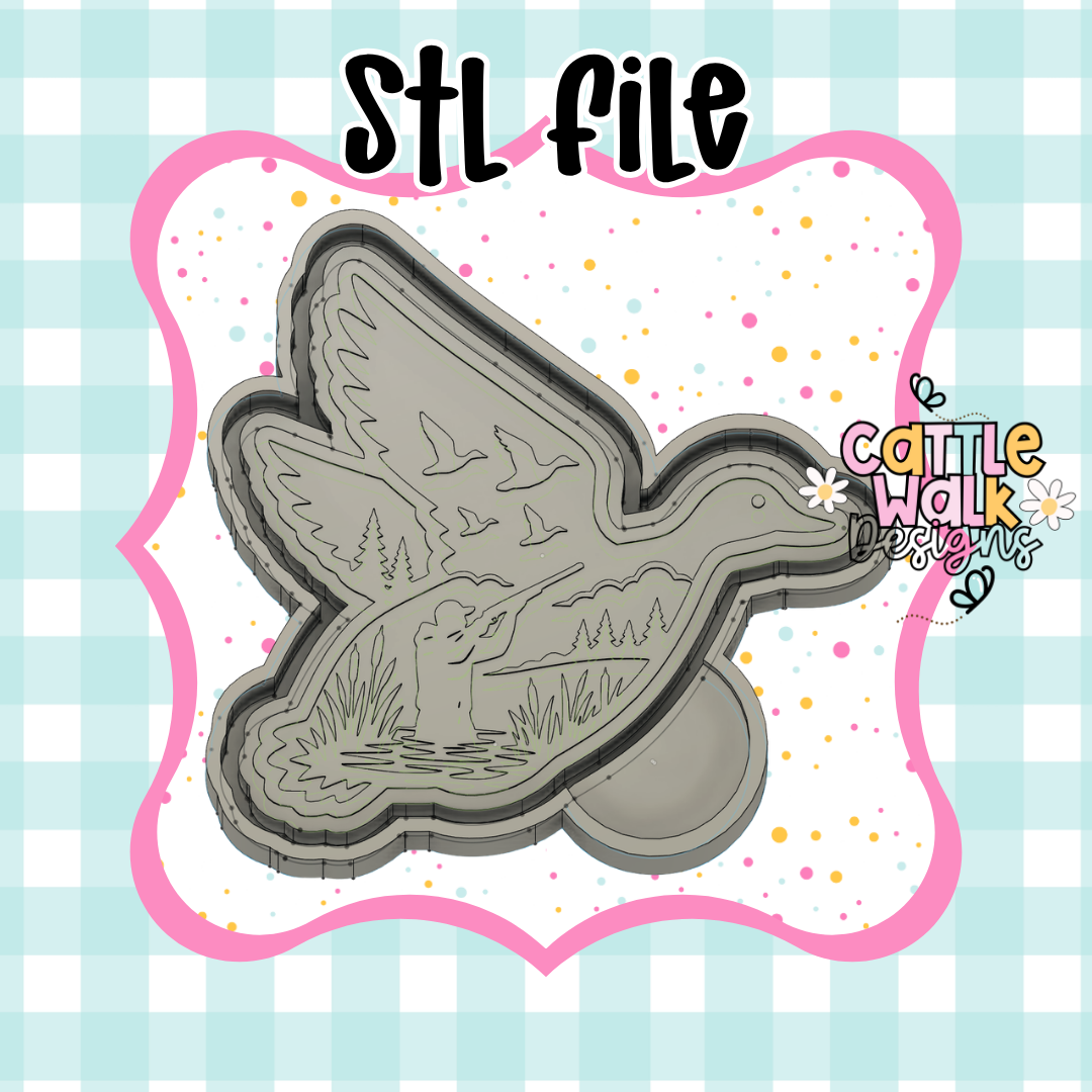 Duck Hunting STL Freshie Mold File