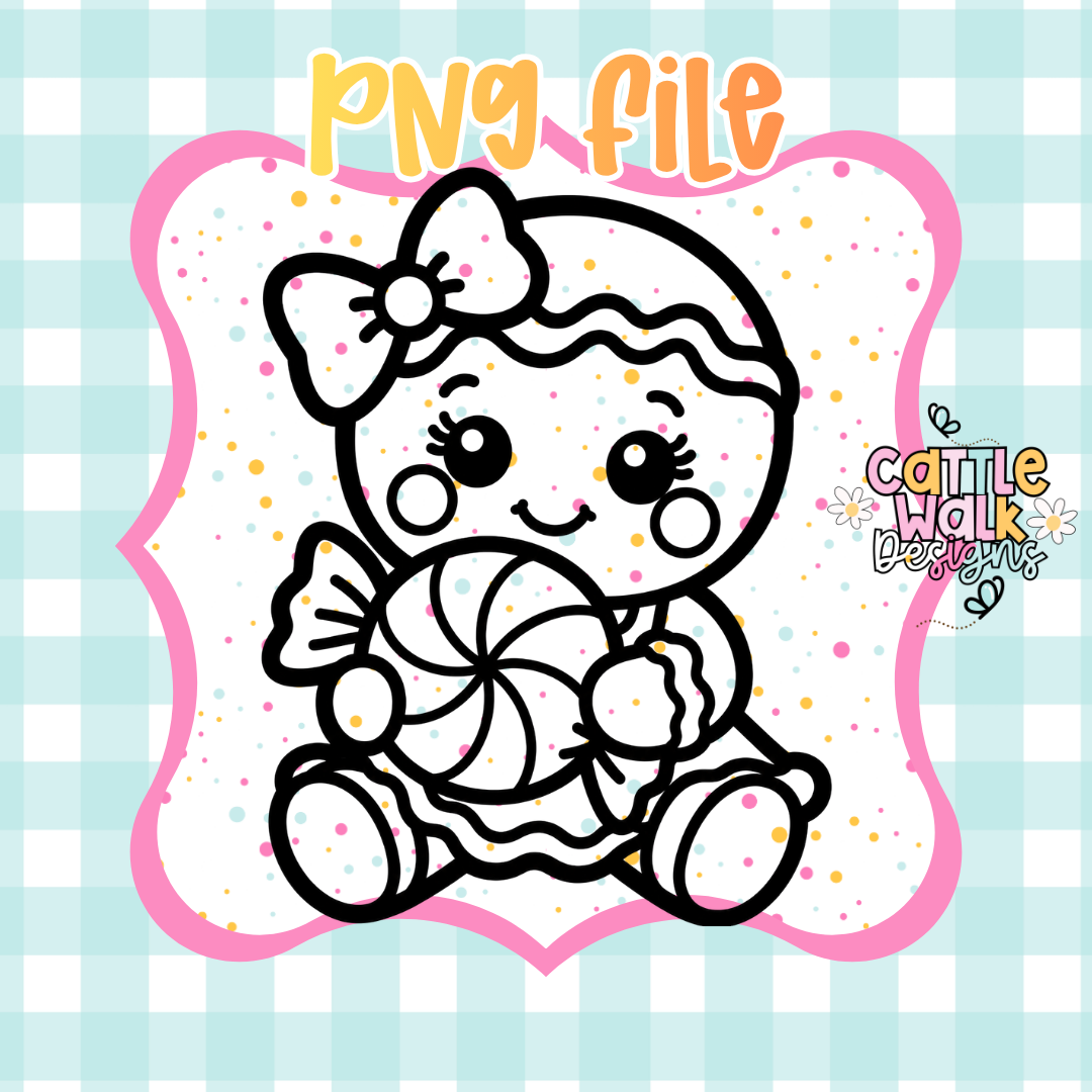 Sweet Candy Girl PNG | Kawaii Candy PNG | Cute Candy Girl PNG | Candy Shop PNG | Digital Download
