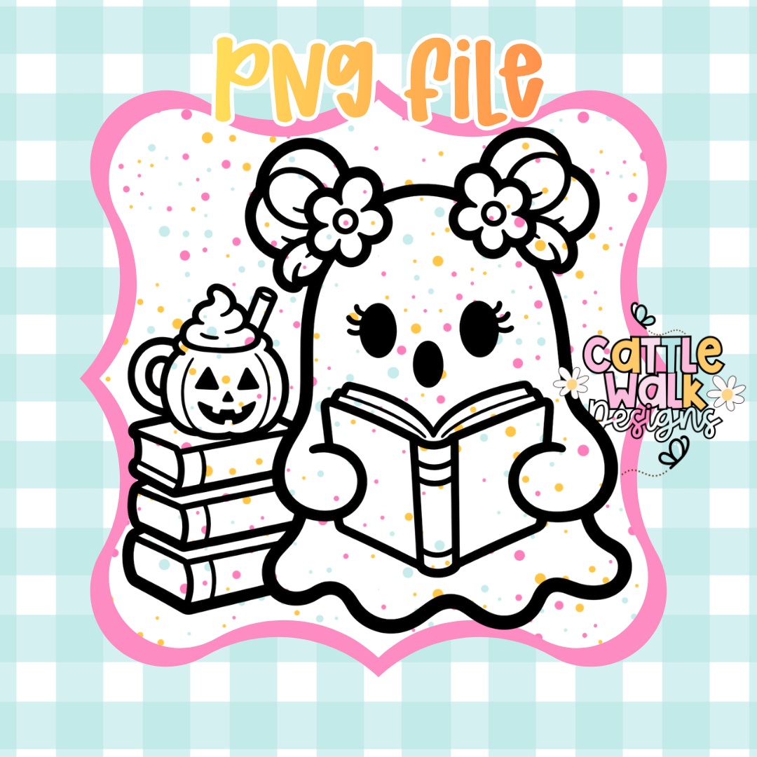 Cozy Ghost Reader PNG