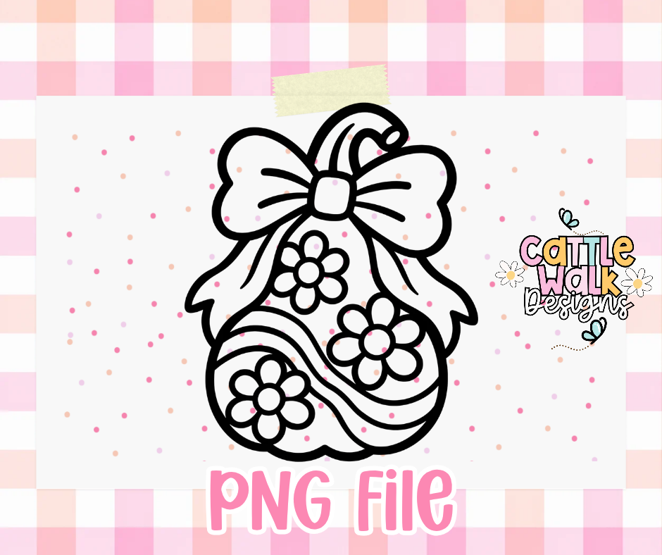 Retro Floral Gourd PNG | Groovy Fall Bow PNG | Cute Autumn Freshie Design