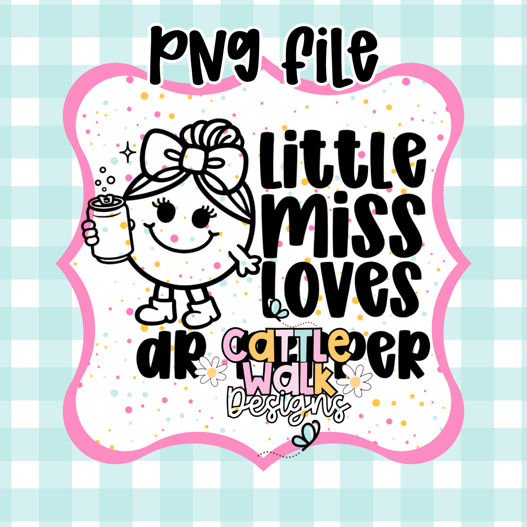 Little Miss Carbonated Queen PNG | Soda Lover PNG | Cute Kawaii Drink Girl PNG | Funny Freshie PNG | Bold Outline CWD Style