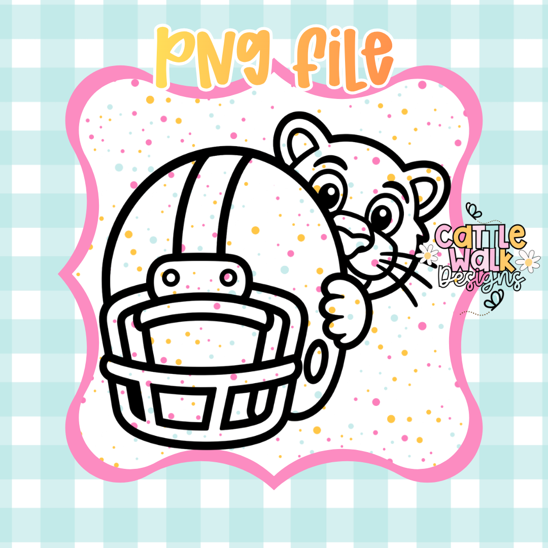 Football Helmet Panther PNG | Panther Football PNG | Sports Mascot PNG | Game Day PNG | Digital Download