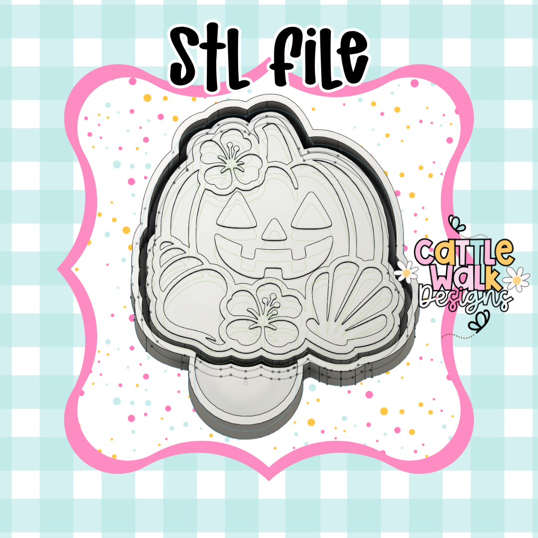 Summerween Pumpkin STL | Freshie Mold Design