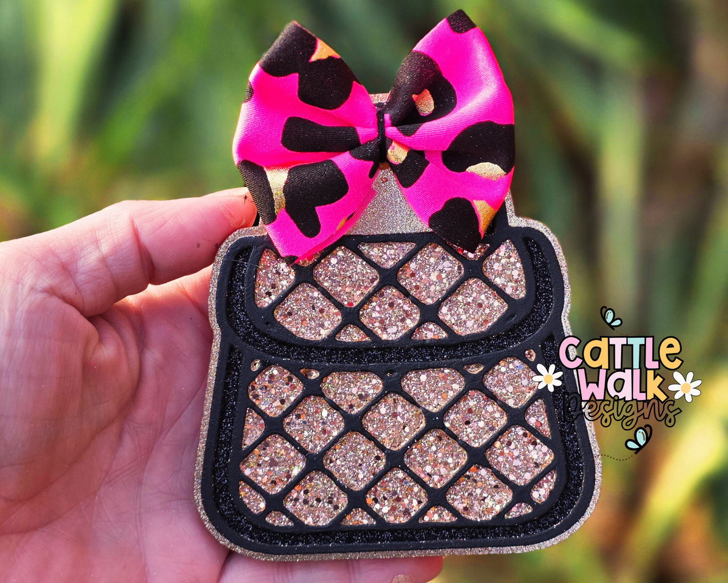 Designer Purse Freshie | Pink Chiffon Freshener | Glam Handbag Freshie | Ready to Ship