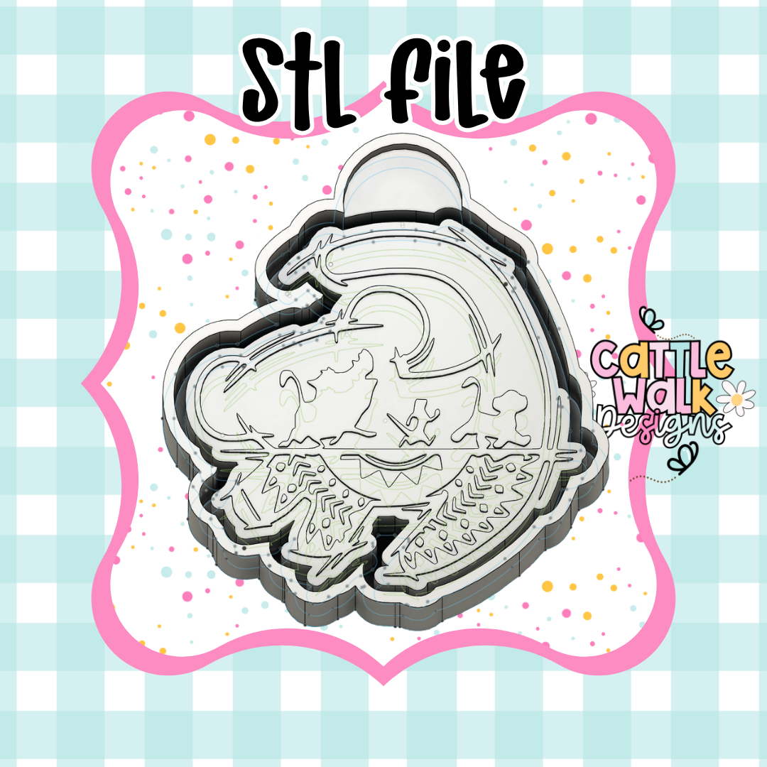 Lion Scene STL | Wildlife Freshie File