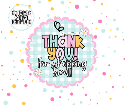 Bloom Collection Packaging Stickers – Editable Canva Template | Small Business Thank You Stickers