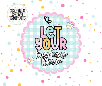 Bloom Collection Packaging Stickers – Editable Canva Template | Small Business Thank You Stickers
