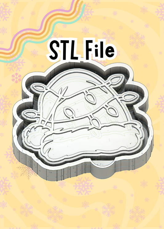 Festive Christmas Hat STL File - Holiday Freshie Mold Design