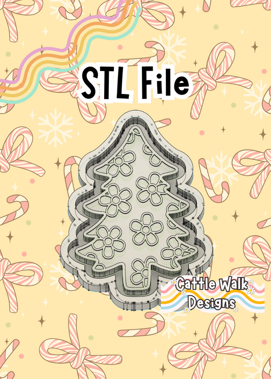 Daisy Retro Styled Christmas Tree STL