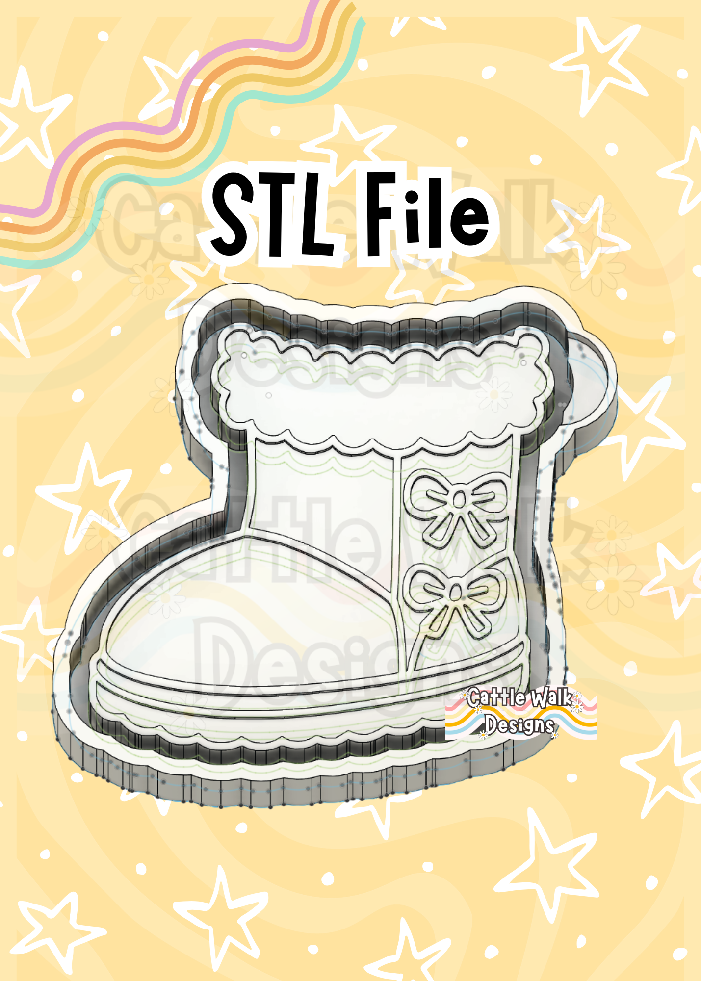 Winter Boot STL File - Cozy Freshie Mold Design