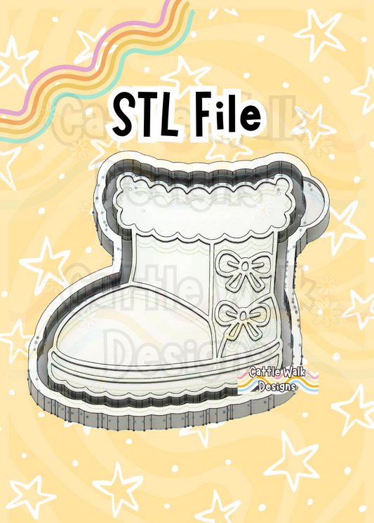 Winter Boot STL File - Cozy Freshie Mold Design