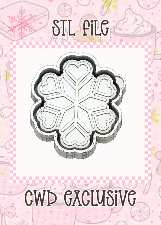 Heart Snowflake STL File