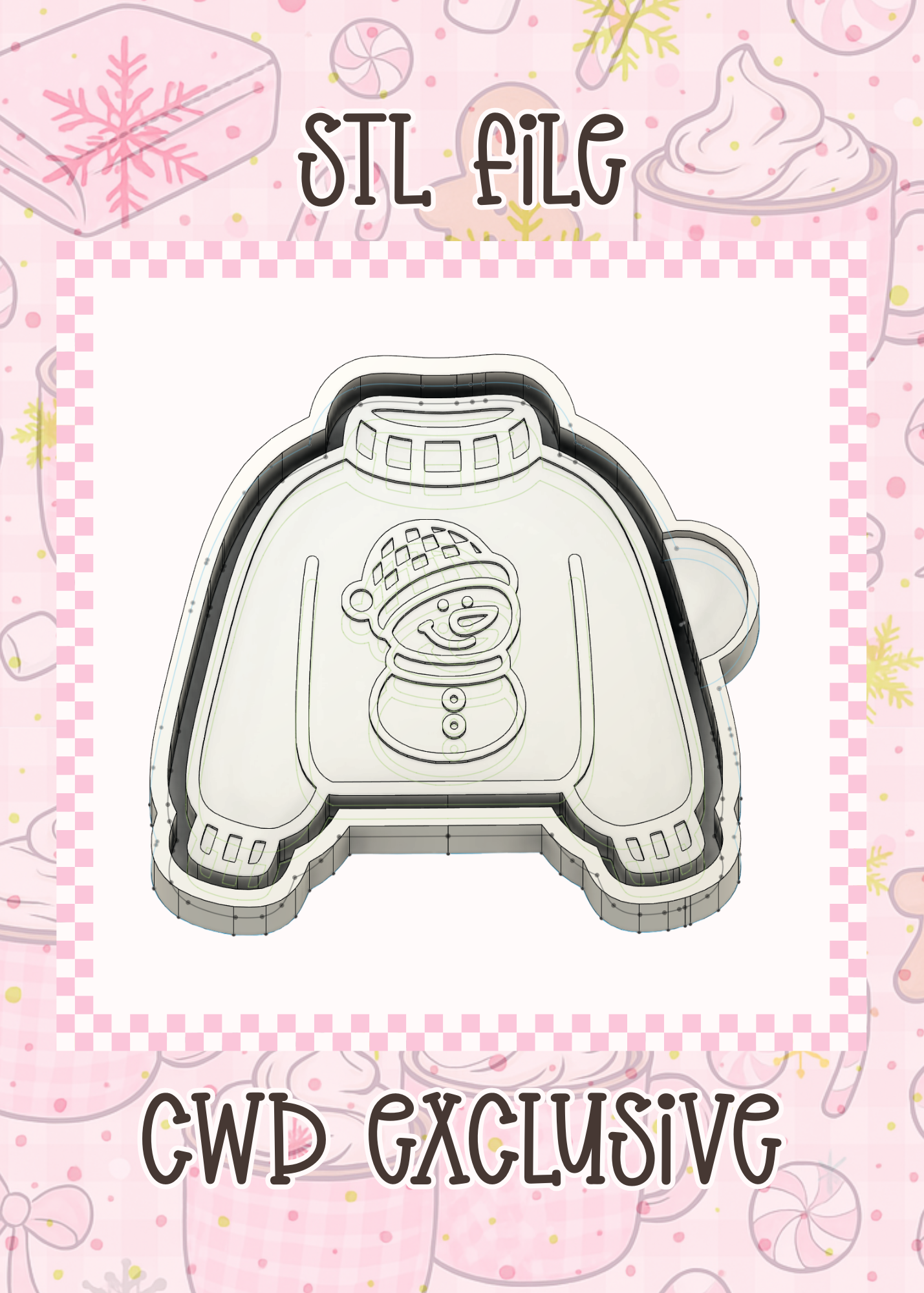 Snowman Sweater STL File