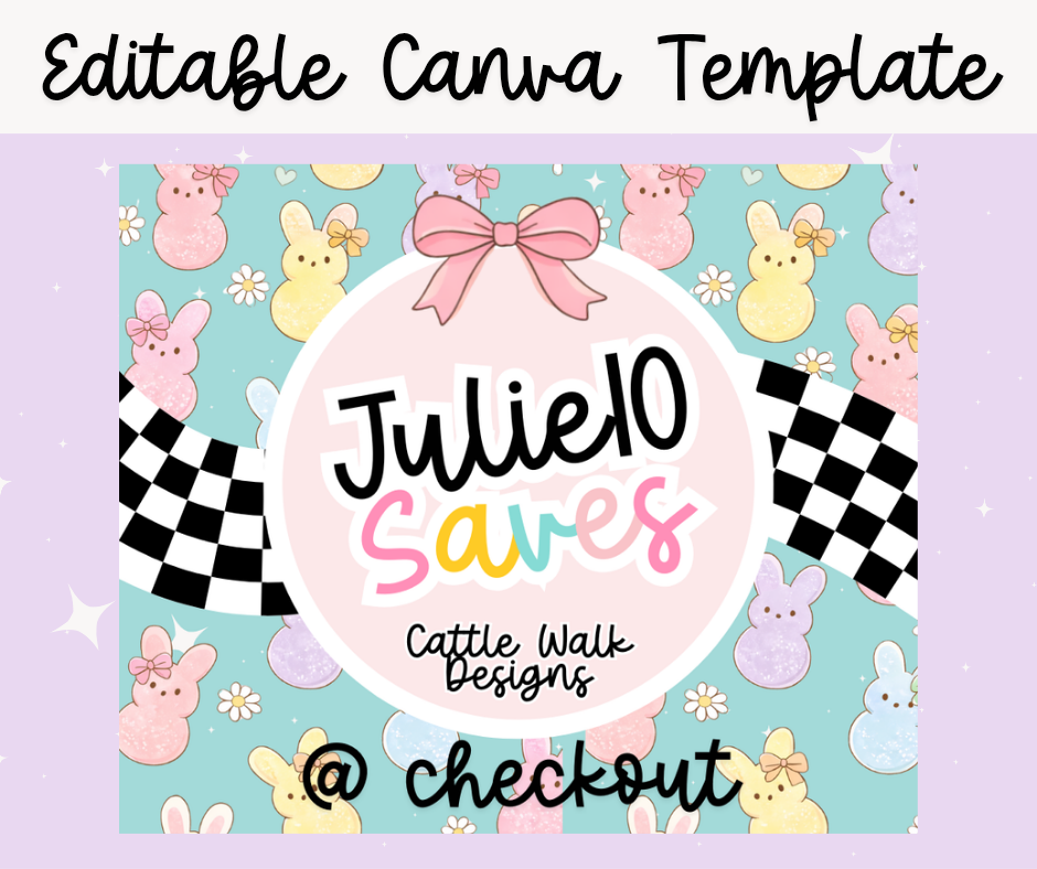 Editable Easter Rep Code Canva Templates – Small Business Social Media Graphics (5 Designs)