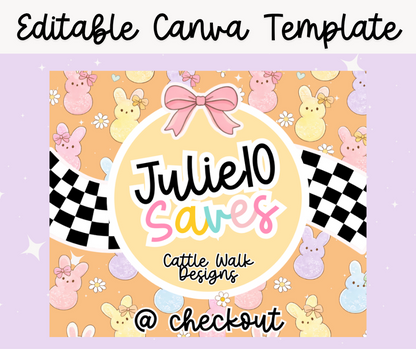 Editable Easter Rep Code Canva Templates – Small Business Social Media Graphics (5 Designs)