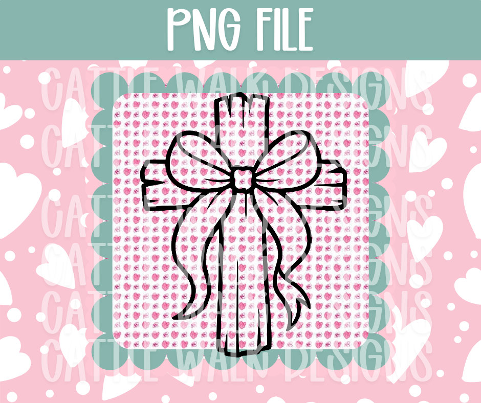 Cross with Bow PNG – Faith-Inspired Freshie Design Template