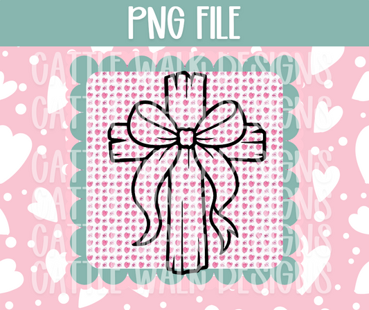 Cross with Bow PNG – Faith-Inspired Freshie Design Template